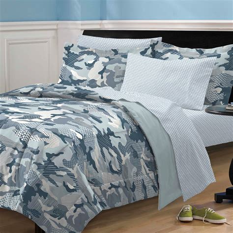 blue camouflage comforter|black and baby blue camo.